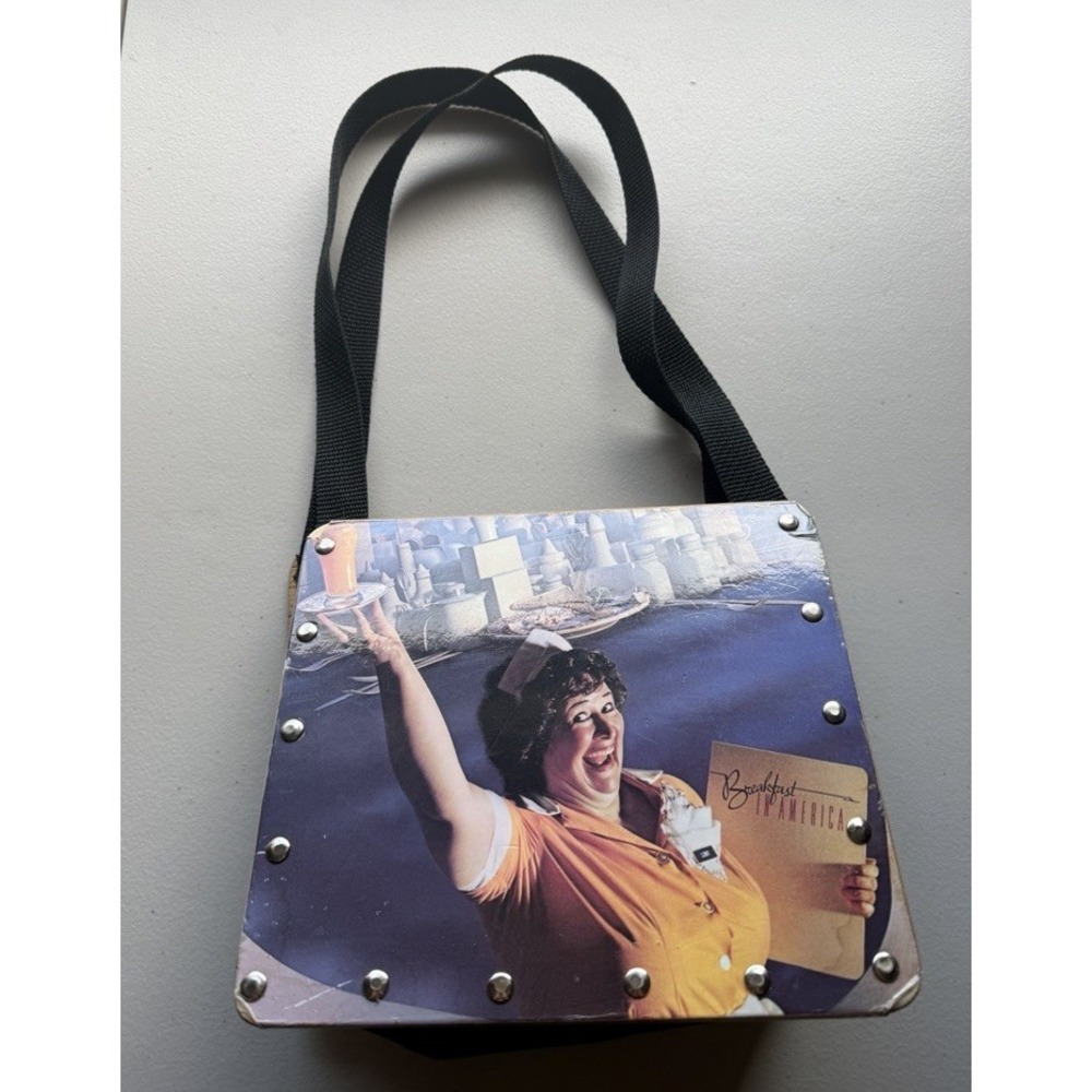 Custom Handmade Supertramp Breakfast In America 1979 Vinyl Record Purse Bag